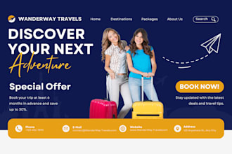 create a travel and tourism wordpress blog or website