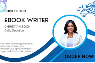 write proofread format design prayer journal daily devotional christian ebook