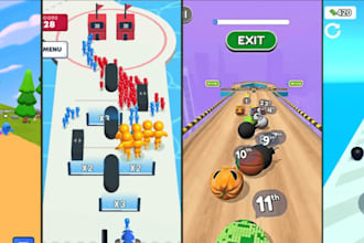 make a unity hypercasual mobile game for android, ios or PC