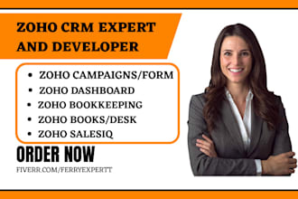 setup zoho crm dashboard campaign salesiq sites bookkeeping form desk zoho books