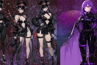 draw live2d vtuber model stream overlay character pngtuber facerig fan art vroid