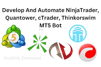 develop and automate ninjatrader 8 quantower ctrader thinkorswim mt5 trading bot