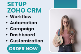 setup zoho crm workflow automation campaign dashboard customization workdrive