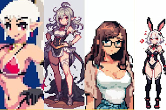 create pixel art characters, animations, sprite sheets for rpg maker games