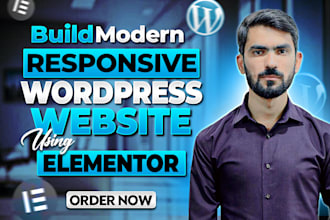 build modern responsive wordpress website using elementor