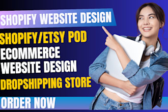 shopify website design, etsy shopify pod, print on demand, fashion website