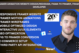design responsive framer redesign website framer animation web framer developer