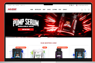 design supplement shopify store supplement website nutraceutical website