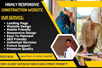 design roofing website construction website roofing  landing page contractor