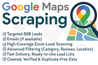 do google map scraping for targeted b2b lead generation, email list data scraper