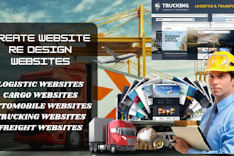 create logistics , trucking, dispatch , freight , cargo, moving company website