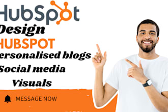 design hubspot personalized blogs, social media visuals