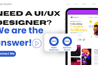 do website ui ux design, mobile ui ux design,  figma website design