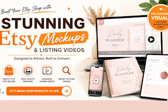 setup etsy digital products mockup listing etsy products video mockup