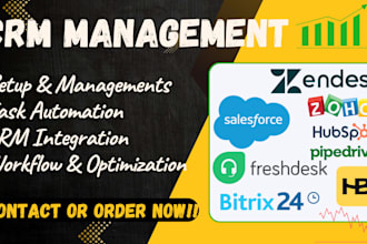 be zendesk, hubspot, salesforce, pipedrive, zapier automation, make com expert