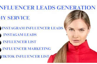 do influencer outreach leads generation tiktok instagram youtube leads