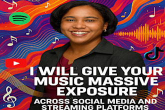 give your music massive exposure across social media and streaming platforms