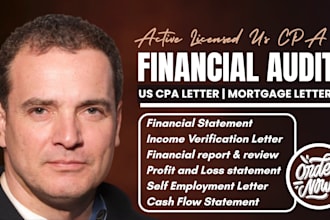 provide CPA letter comfort letter financial statement income verification letter