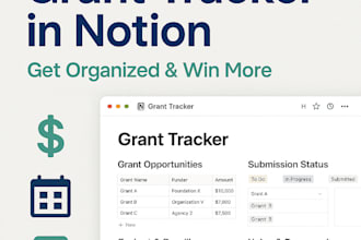 create a custom notion template for grant tracking and applications