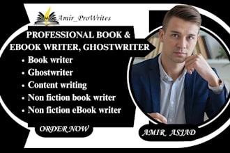 be a writer, ghostwrite non fiction book, non fiction ebook as book ghostwriter