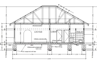 design roof plan, section drawing, elevation, site plans, mep, furniture layouts