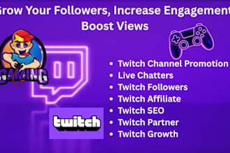 do twitch channel promotion live chatters followers affiliate growth