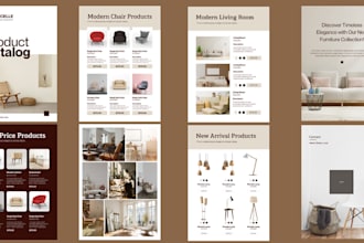 design magazine, magazine cover, product catalog or newsletter layout