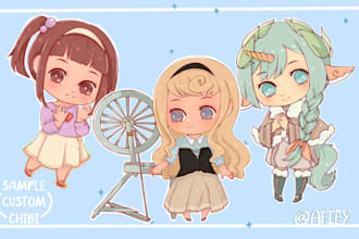 draw custom kawaii chibi of you or your oc