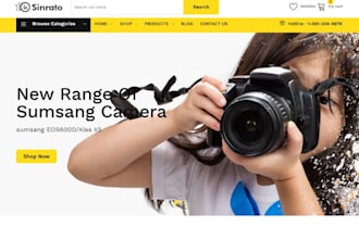 design lucrative camera shopify canon nikon store webcam cctv fire alarm website