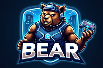 design creative bear fighter logo for you in just two days