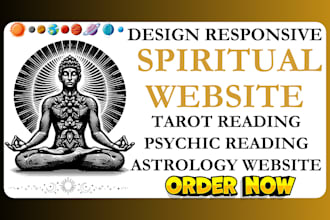 design spiritual website tarot reading psychic reading horary astrology website
