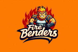 make high quality fire bender logo for your company