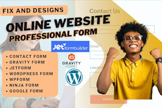 design fix wpform gravity form contact form 7 ninja wordpress form jetform web