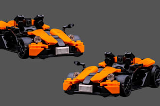 do high quality 3d lego moc, lego car, lego house  with manual instruction