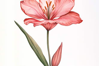 do botanical line art illustration flower, plant, fruits
