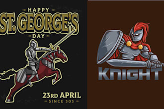 make mascot t shirt knight helmet logo