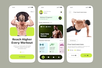create ai fitness workout app, yoga, gym app, healthcare app, ai fitness website
