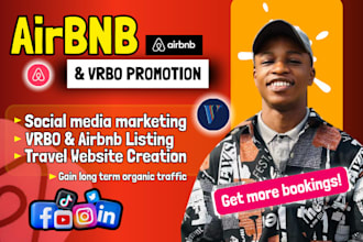 do airbnb promotion vrbo marketing, airbnb listing and SEO, ads for bookings