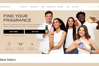 design perfume shopify store fragrance store perfume website cologne store