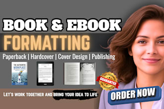 format your ebook and print book for KDP, ingramspark, and lulu professionally