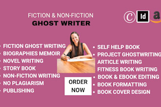 fiction nonfiction ebook ghostwriter self help biographies memoir kdp