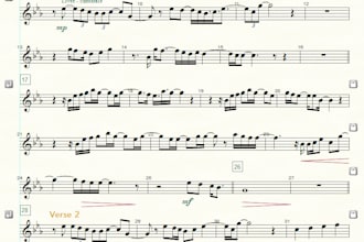transcribe sheet music for you