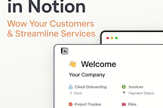 design a client portal in notion to wow your customers and streamline services
