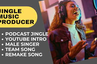 be your podcast jingle music producer, theme song intro and outro song