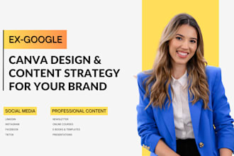 create custom canva designs and a content strategy for your brand