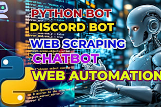 do python bot, discord bot, web scraping, chatbot, python programming, scripting
