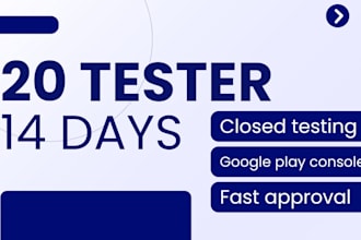 provide 20 testers or 12 testers for you google play closed testing app testing