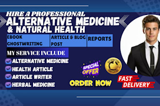 ghostwrite alternative medicine, SEO ayurveda article writer, medical blog post