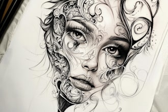 create original custom japanese tattoo design for you