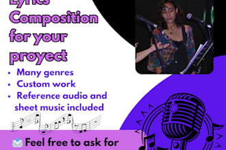 write original lyrics, vocal melody and harmonies for your song